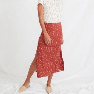 Marine Layer rust midi skirt, size 10.